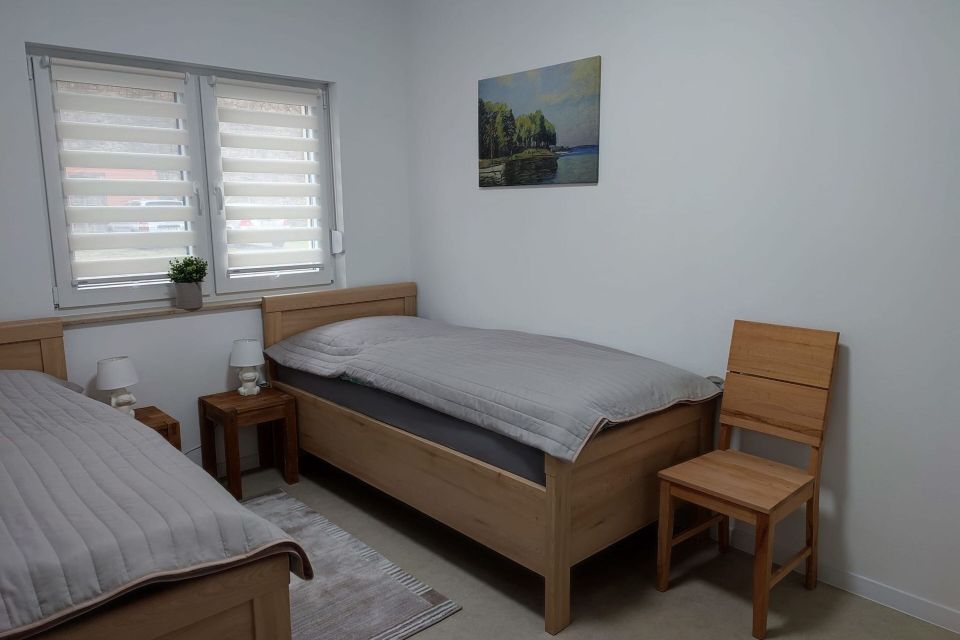 Das Schlafzimmer mit den beiden Einzelbetten, Foto: H. Herrmann, Lizenz: H. Herrmann